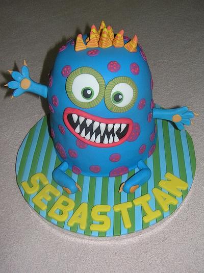 Cute Monster Cake - Cake by Barbora Cakes