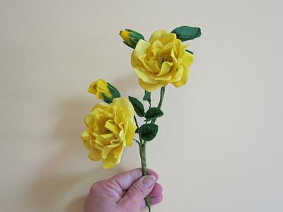 Yellow Garden Rose - Cake by The Garden Baker