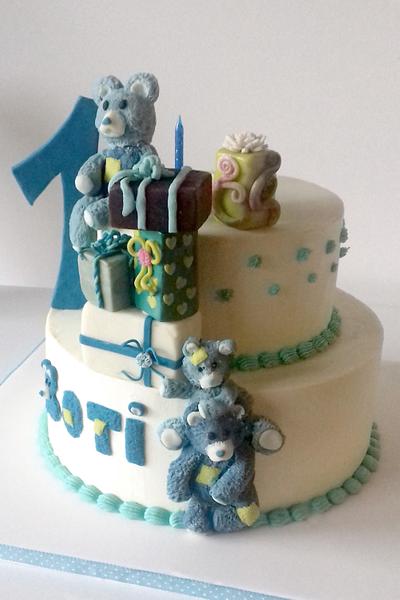 Teddy bear first cake - Cake by Agnes Havan-tortadecor.hu