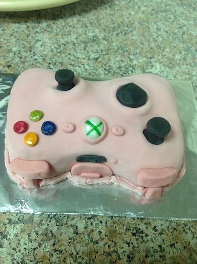 Girly Pink Xbox Remote Birthday Cake - Cake by MariaStubbs