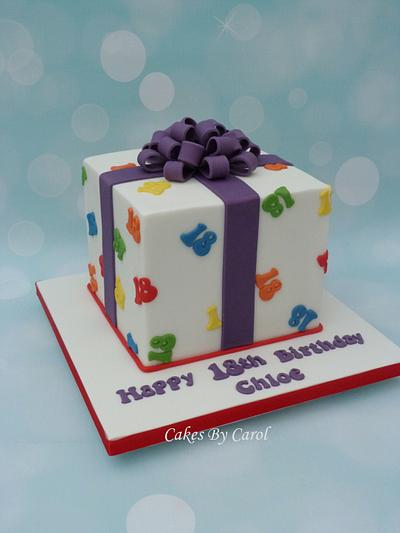 Rainbow Present Cake - Cake by Carol