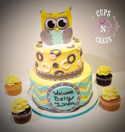 Whoo's having a baby boy?  - Cake by Cups-N-Cakes 