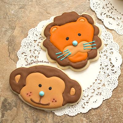 Lion and Monkey Cookies - Cake by Janine