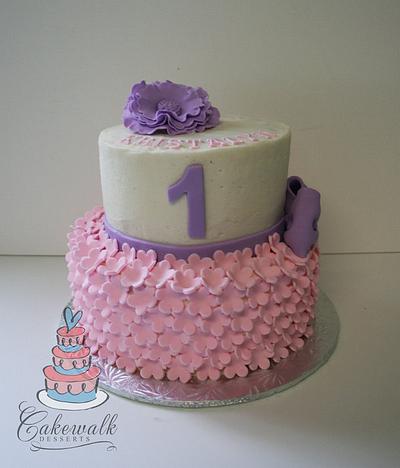 Girly 1st Birthday Cake - Cake by Heather