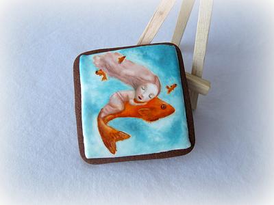 Under the sea.Paint chocolate cookie.  - Cake by Supertartas Caseras
