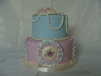 Vintage Bridal Shower Cake - Cake by CakeyBakey Boutique