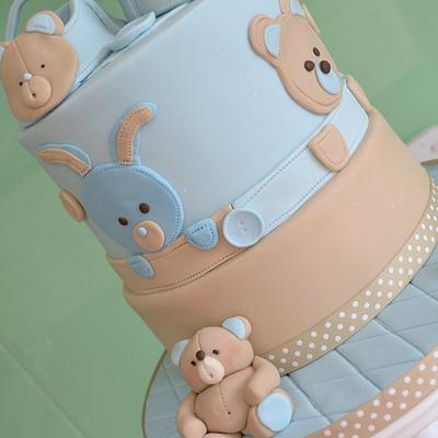 Boy's christening cake - Cake by Roo's Little Cake Parlour
