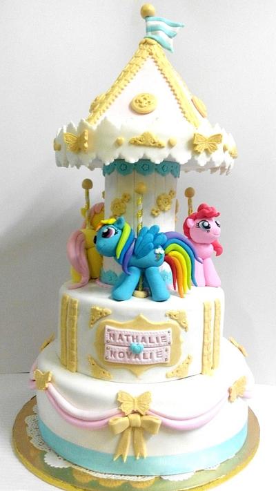 Little Poney Carousel cake - Cake by lyanne