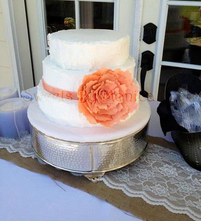 Shabby Chic Wedding Cake - Cake by Sweets By Monica