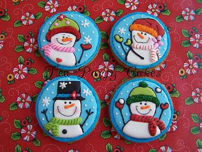 Playful Snowmen - Cake by Tea Party Cakes