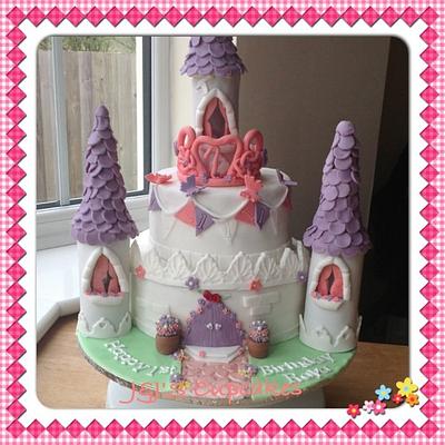 1st attempt at making a Princess Castle  - Cake by Jodie Taylor