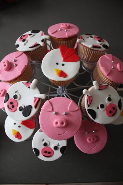Farm animal cupcakes - Cake by marieke