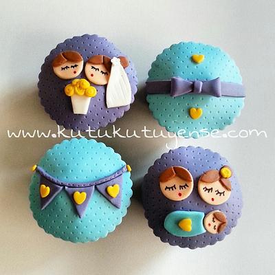 Evli Mutlu Cocuklu Cupcakeleri :) - Cake by kutukutuyense