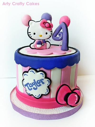 Pink & Purple Hello Kitty cake - Cake by Maria