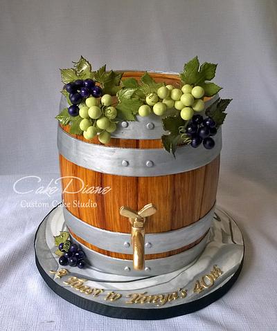 Wine barrel for Tanya - Cake by Diane