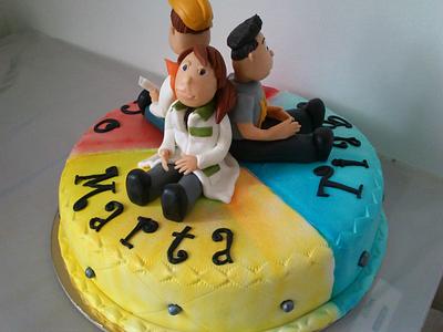 The triplets cake - Cake by Geek Cake