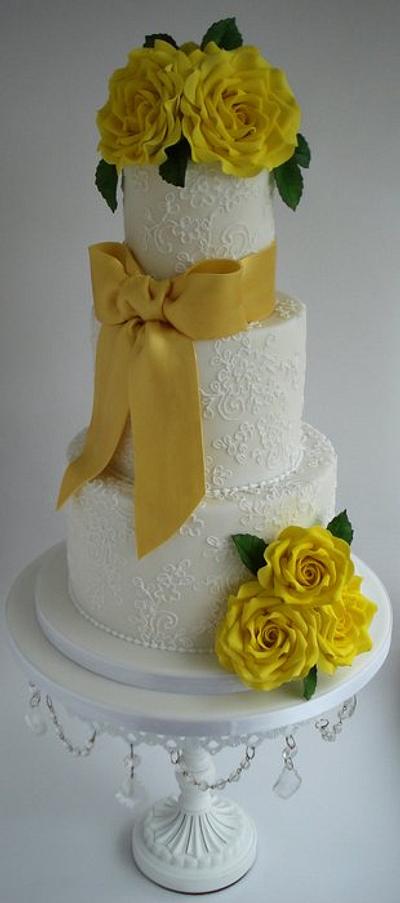 Golden wedding cake - Cake by Katie