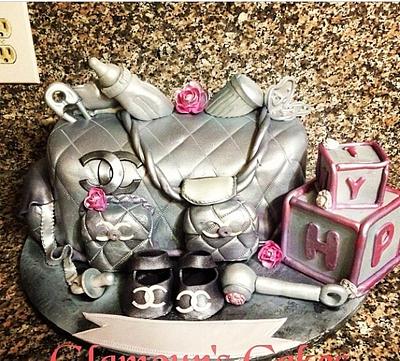 Chanel Diaper bag cake - Cake by Glamourscakes