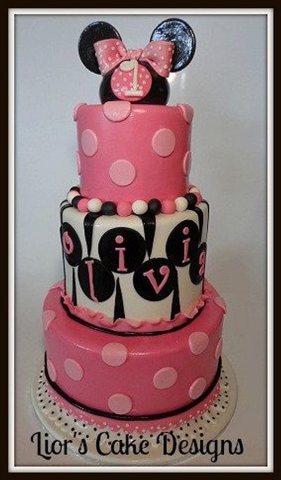 Minnie Mouse Style cake - Cake by Lior's Cake Designs