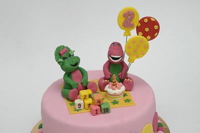 Barney and Baby Bop Birthday Cake - Cake by Deema