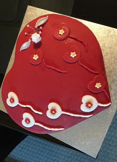 Valentine Heart Cake  - Cake by Viv