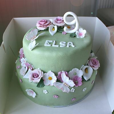 Flowers and butterflies :)  - Cake by Kristine Svensson