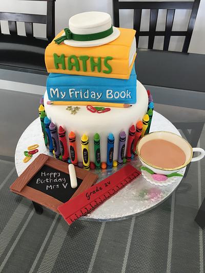 Crayon teachers cake - Cake by Rhona