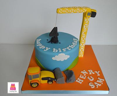 Crane and digger - Cake by Everything's Cake