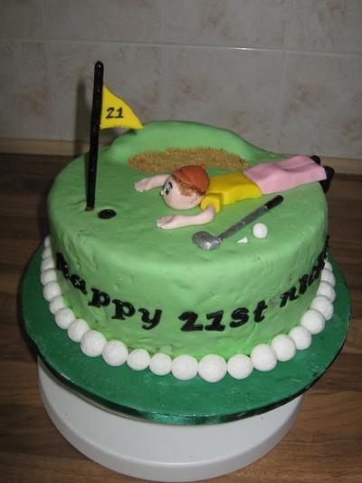 golfing cake - Cake by Sue