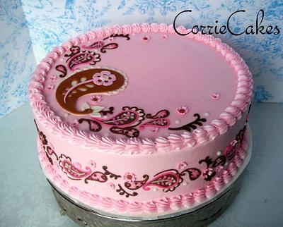 pink and brown paisley - Cake by Corrie
