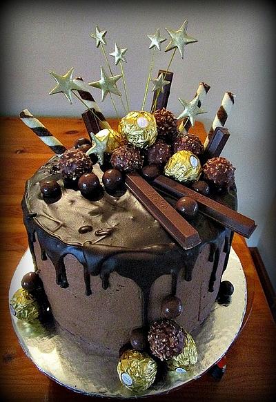 Chocolate Ganache Drip Cake - Cake by gailb