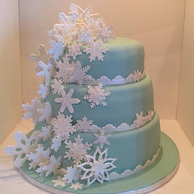 Tiffany and snowflakes cake - Cake by Carbone Anna