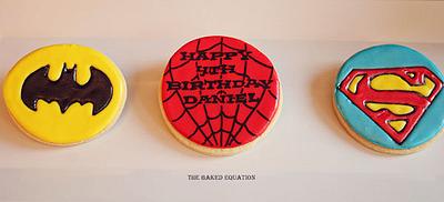 Super Hero Decorated Sugar Cookies - Cake by Melissa