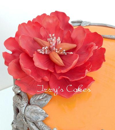 Red sugar peony - Cake by The Rosehip Bakery