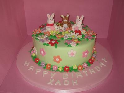 bunnies! - Cake by flowercakes