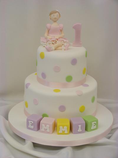 Spotty 1st Birthday - Cake by Carol