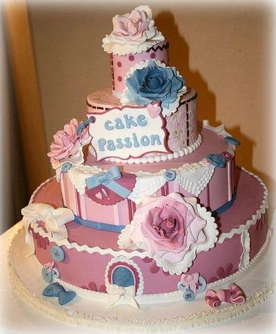Shabby Wedding Cake - Cake by CakePassion