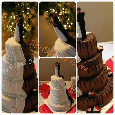 Half and Half Wedding Cake - Cake by Debra