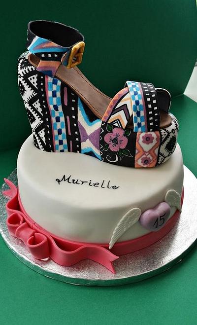 ethnic shoes by Steve Madden - Cake by Nesi Cake