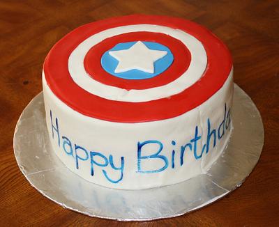 Captain America shield cake - Cake by Claire