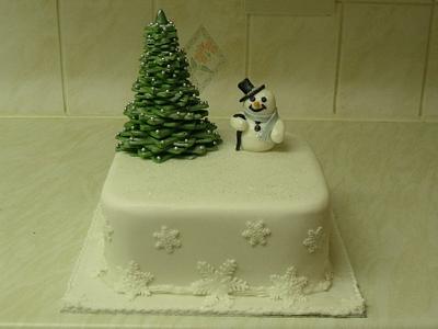 snowman cake - Cake by zoe