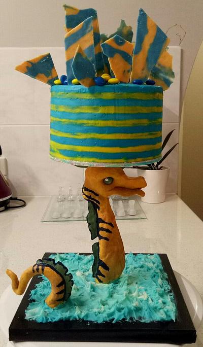 Gravity defying Eric the Parramatta Eel - Cake by Jewels Cakes