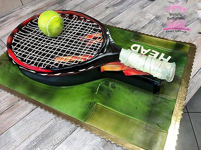 Tennis racket - Cake by danadana2