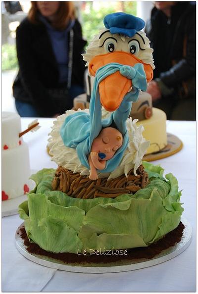The stork, the cabbage and the baby! - Cake by LeDeliziose