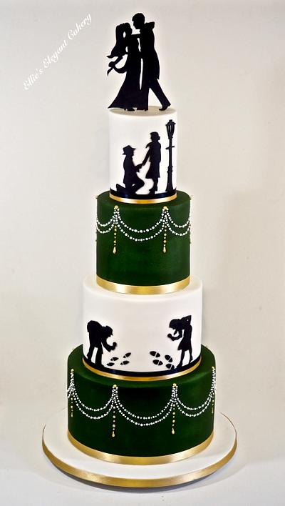 Romantic Detective Wedding Cake - Cake by Ellie @ Ellie's Elegant Cakery