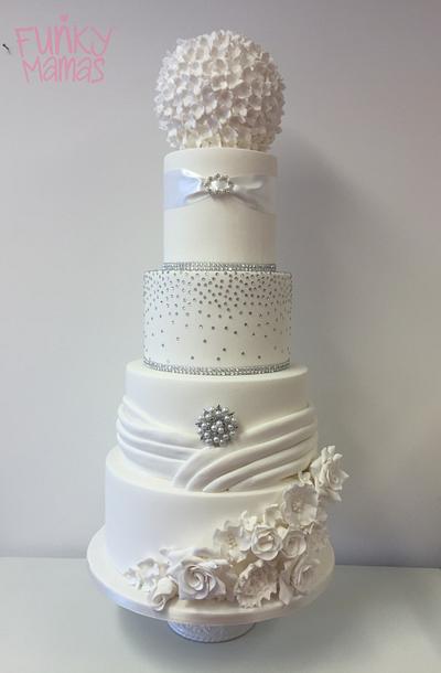 Glamour and Glitz Wedding Cake - Cake by Funky Mamas