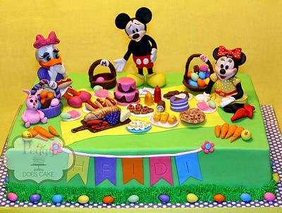 Poor Mickey!  (Heidi's Easter Picnic Cake) - Cake by Peggy Does Cake