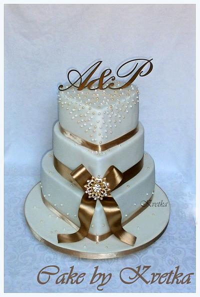wedding & birthday cake  - Cake by Andrea Kvetka