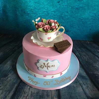 Afternoon tea and a Bourbon biscuit  - Cake by Maria-Louise Cakes