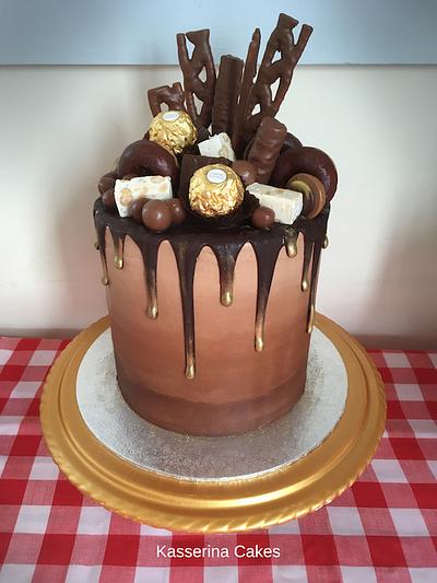 Chocolate ombre candy drip cake - Cake by Kasserina Cakes
